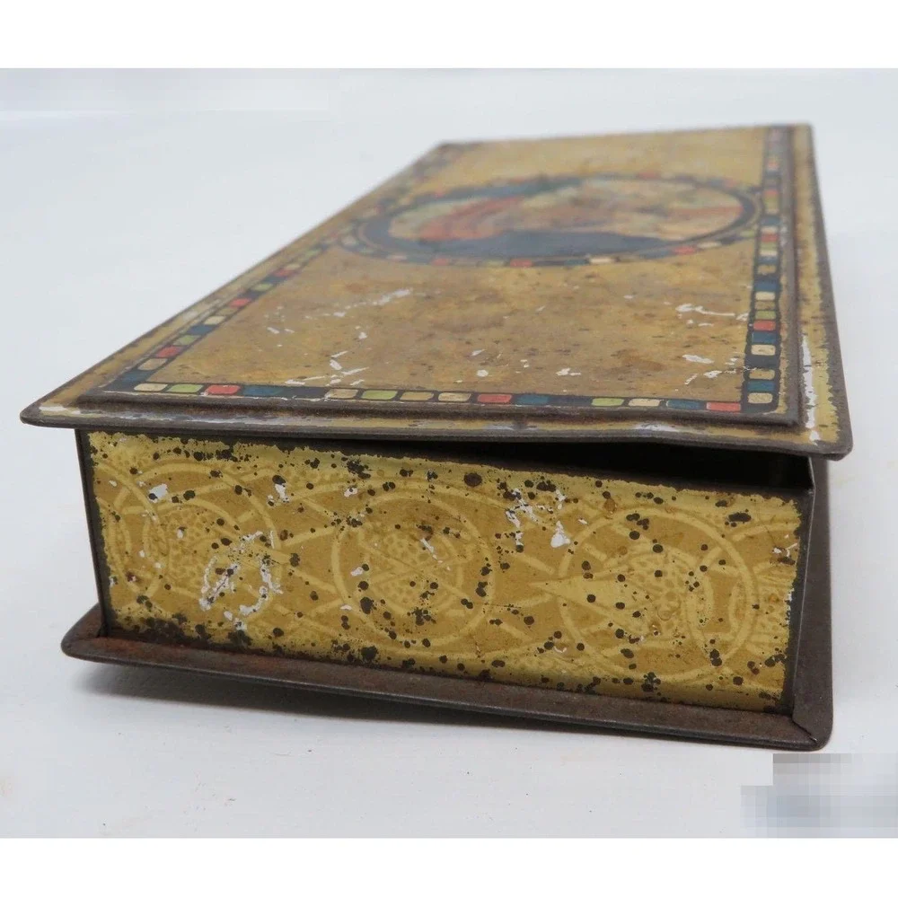 Rudolph Valentino Canco Beautebox Antique Lithograph Tin Box - 1920s